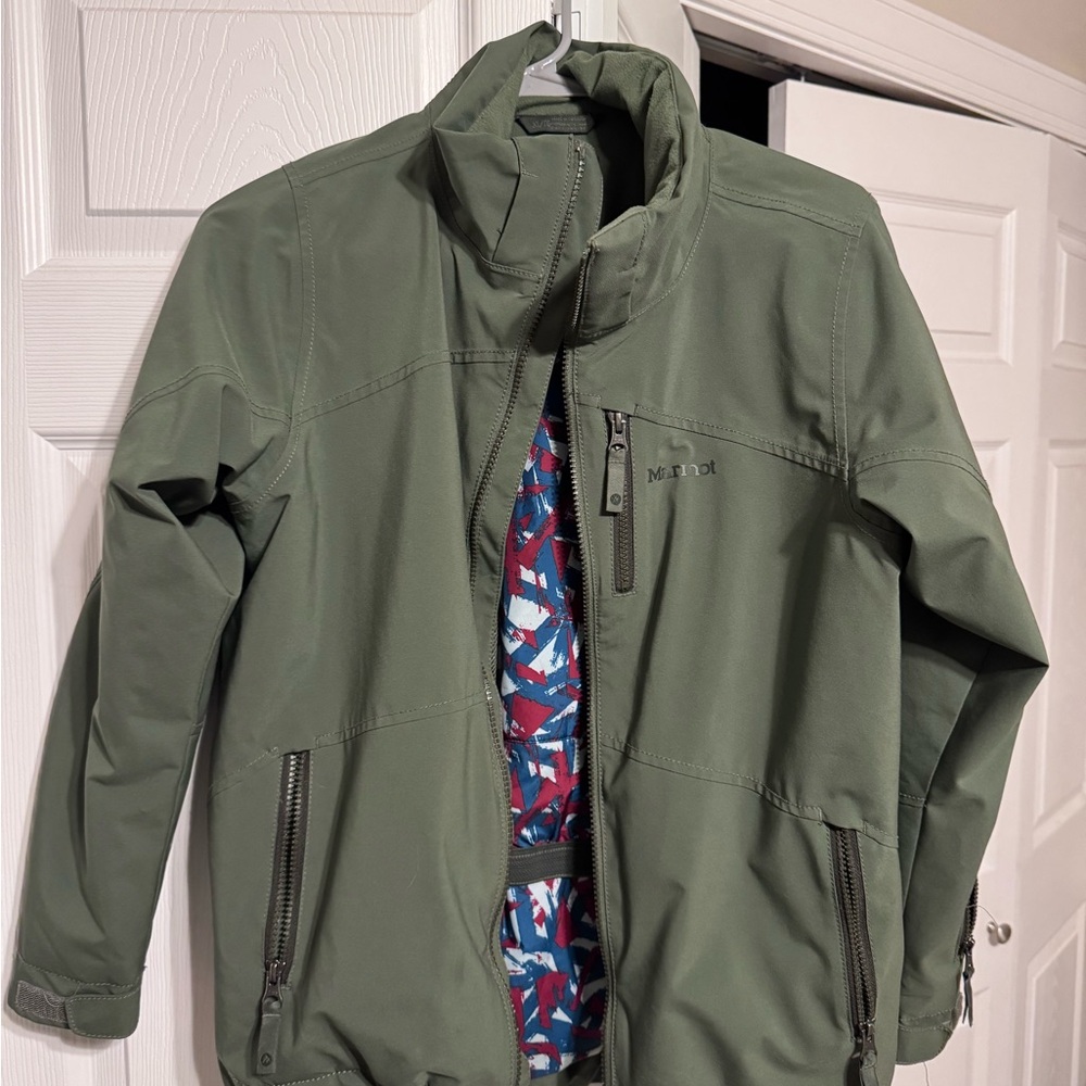 Marmot Olive Green Winter Jacket Kids XL